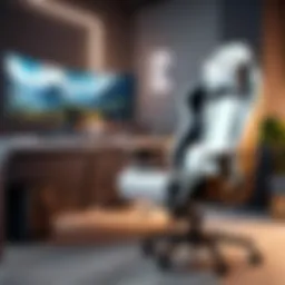 Stylish gaming chair in a modern gaming setup