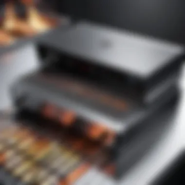 Intuitive Control Panel of Smokeless Grill User-friendly interface of a commercial smokeless grill