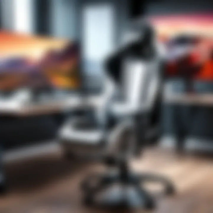 AK Racing Max Gaming Chair used for office work with a modern desk