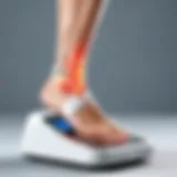 A modern foot pain relief machine in use