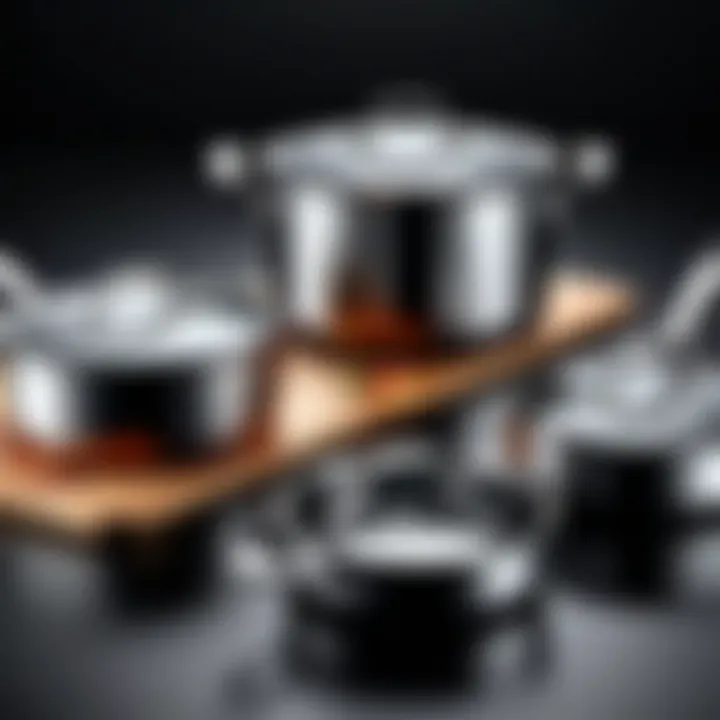 Elegant Analon saucepan set showcasing premium material and design.