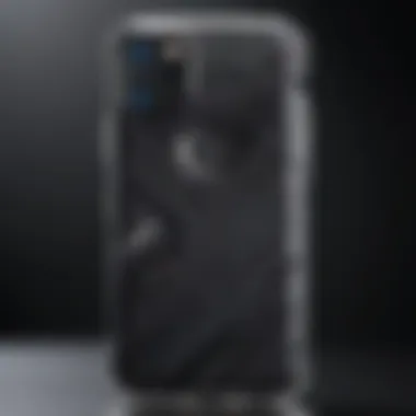 Innovative Design of Anti Peek Phone Cases Close-up view of an anti peek phone case showcasing its unique design and texture.