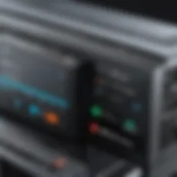 Close-up view of an APC Sybatt system showcasing its advanced features