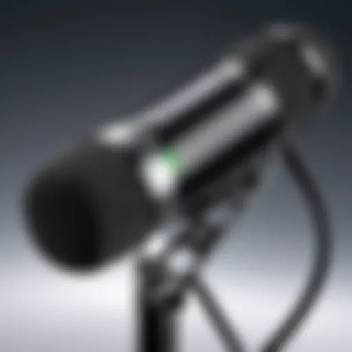 Close-up view of the Apogee Electronics Mic Plus showcasing its sleek design