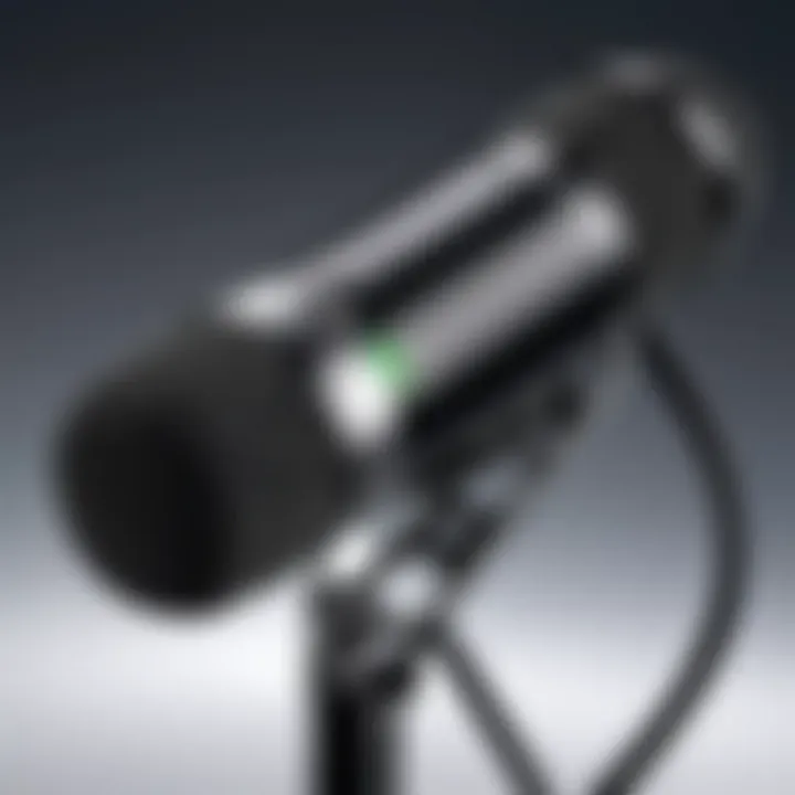 Close-up view of the Apogee Electronics Mic Plus showcasing its sleek design