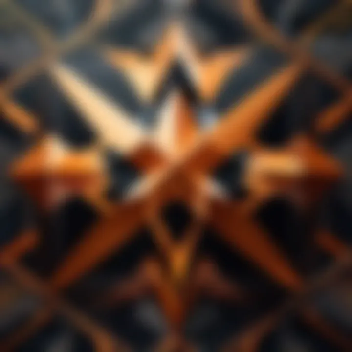 Geometric patterns enhancing a MacBook's surface