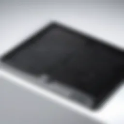 Close-up view of an Atwood refrigerator vent cover showcasing its design and material.