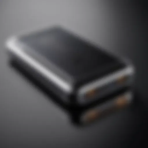 Elegant battery charging case showcasing sleek design