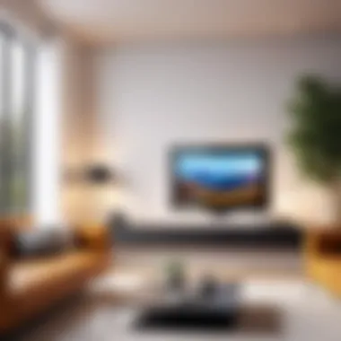 Cozy Living Room with Battery Photo Frame A cozy living room featuring a battery photo frame displaying cherished memories.