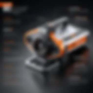 Key Features of the B&D Dust Buster Close-up of B&D Dust Buster's key features