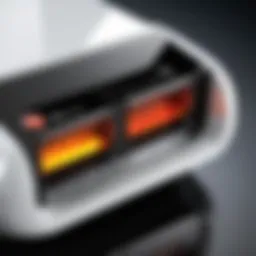 Close-up view of the Beacon Morris Twin Flo III heating unit showcasing its sleek design.