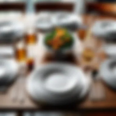 Formal Dining Arrangement Stylish Better Homes & Gardens dinnerware set arranged for a formal dining experience