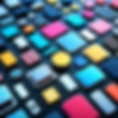 Materials that Make a Statement Vibrant assortment of materials used in crafting bling ID badge holders