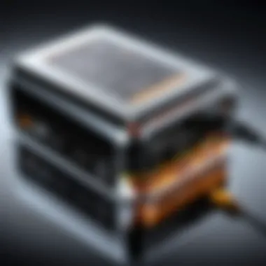 Innovative Safety Features in Battery Chargers Close-up of a charger displaying safety features and design elements