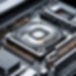 Close-up of a PC's internal components showing dust buildup