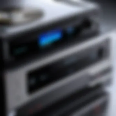 Features of Multi CD Players Close-up of multi CD players showcasing features