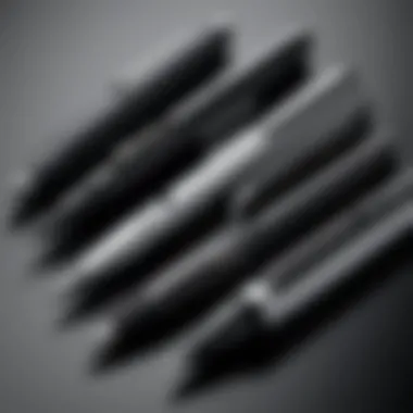 Diverse Stylus Options for Motorola Phones Close-up of various stylus pens compatible with Motorola