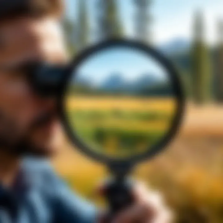 Photographer adjusting a Cokin circular polarizer in the field.