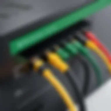 Installation Guide for Component Cables Diagram illustrating the installation of component cables with labels