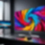 Display showcasing the LG Ultrawide 5K Monitor with vibrant colors and details