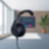 Plantronics BackBeat Pro 5100 headphones showcased in a modern environment