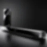 Elegant design of the Vizio Sound Bar showcasing its sleek profile