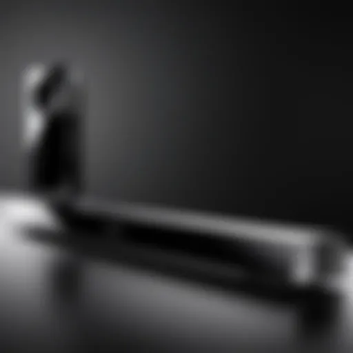 Elegant design of the Vizio Sound Bar showcasing its sleek profile