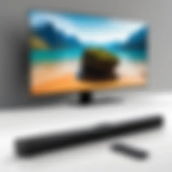 User interface of the Vizio Sound Bar highlighting remote control features