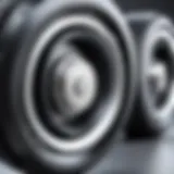 Close-up of Delsey luggage wheels showcasing durability and design.