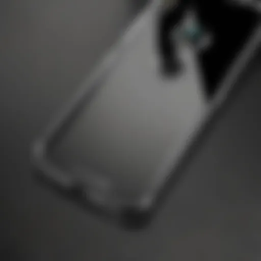 Close-up of a durable Motorola G7 cover case showcasing robust material.