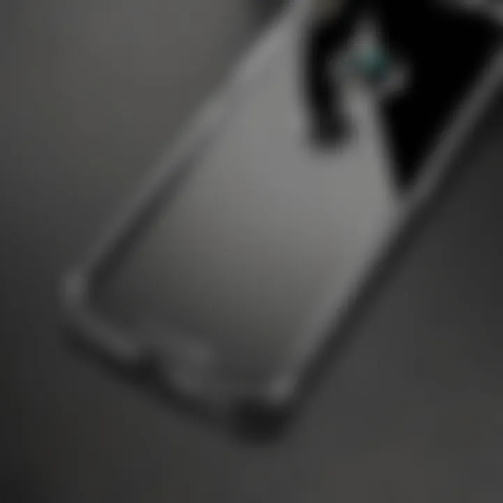 Close-up of a durable Motorola G7 cover case showcasing robust material.