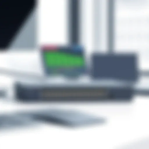 High-performance eight port PoE gigabit switch on a sleek desk