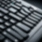 Detailed view of Logitech keyboard parts