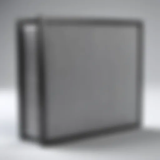 Detailed view of a Purolator 16x25x1 furnace filter showcasing its design and construction.