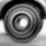 Detailed view of the rear wheel bearing in a Ford Escape