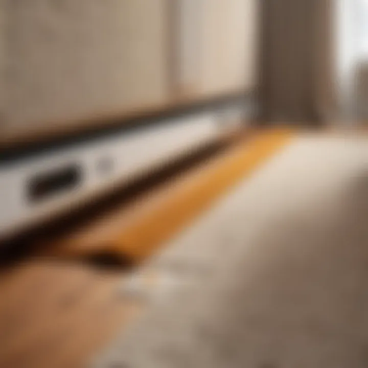 Stylish cord covers enhancing the aesthetic of a room.