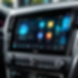 High-resolution dual double DIN touch screen display showcasing vibrant graphics