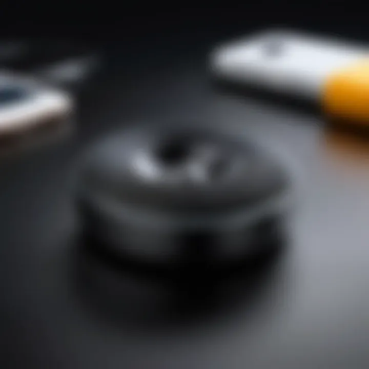 User testing sound clarity after cleaning an iPhone speaker