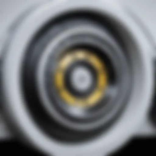 Detailed view of a plastic dock wheel highlighting material texture and design
