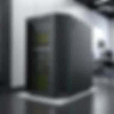 Installation process of a server vertical wall mount in a modern office
