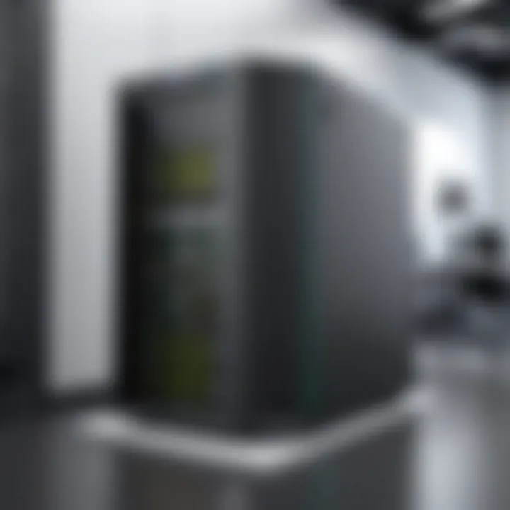 Installation process of a server vertical wall mount in a modern office