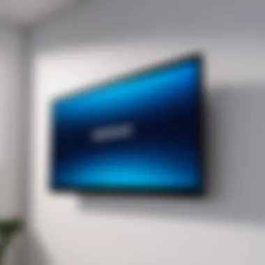 Installing an Emerson TV Wall Mount Emerson TV being securely mounted on a wall