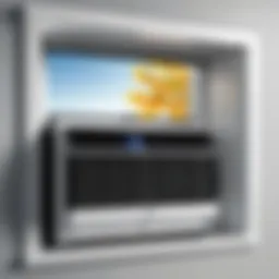 Window AC unit installed in a slider window, showcasing efficient cooling.