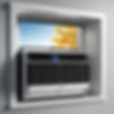 Window AC unit installed in a slider window, showcasing efficient cooling.