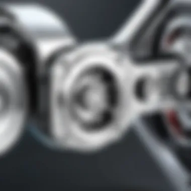 Close-up of a ratchet mechanism showcasing its design and functionality