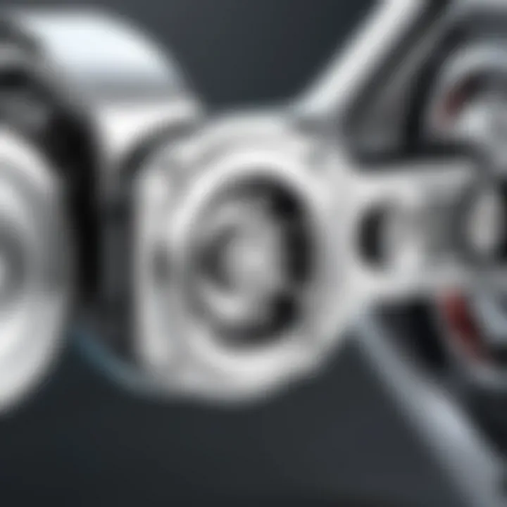 Close-up of a ratchet mechanism showcasing its design and functionality