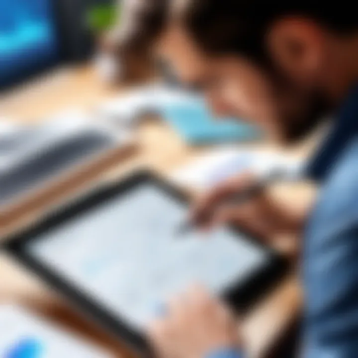 A person analyzing drawing tablet specifications and prices