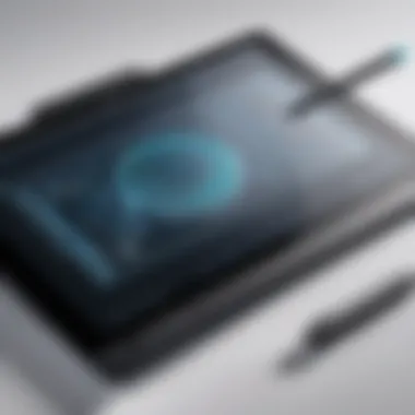 Highlighting Key Features of Drawing Tablets Close-up of a drawing tablet showcasing its features