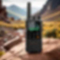 Motorola Talkabout Radio MH230R on a rocky terrain