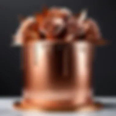 Exquisite Rose Gold Cake Design Creative rose gold themed cake design for a birthday party